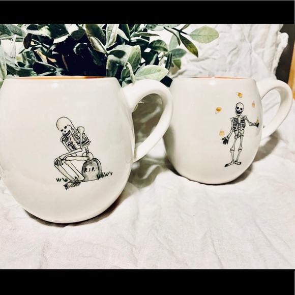 Rae Dunn Other - Rae Dunn Halloween Skeleton Mugs